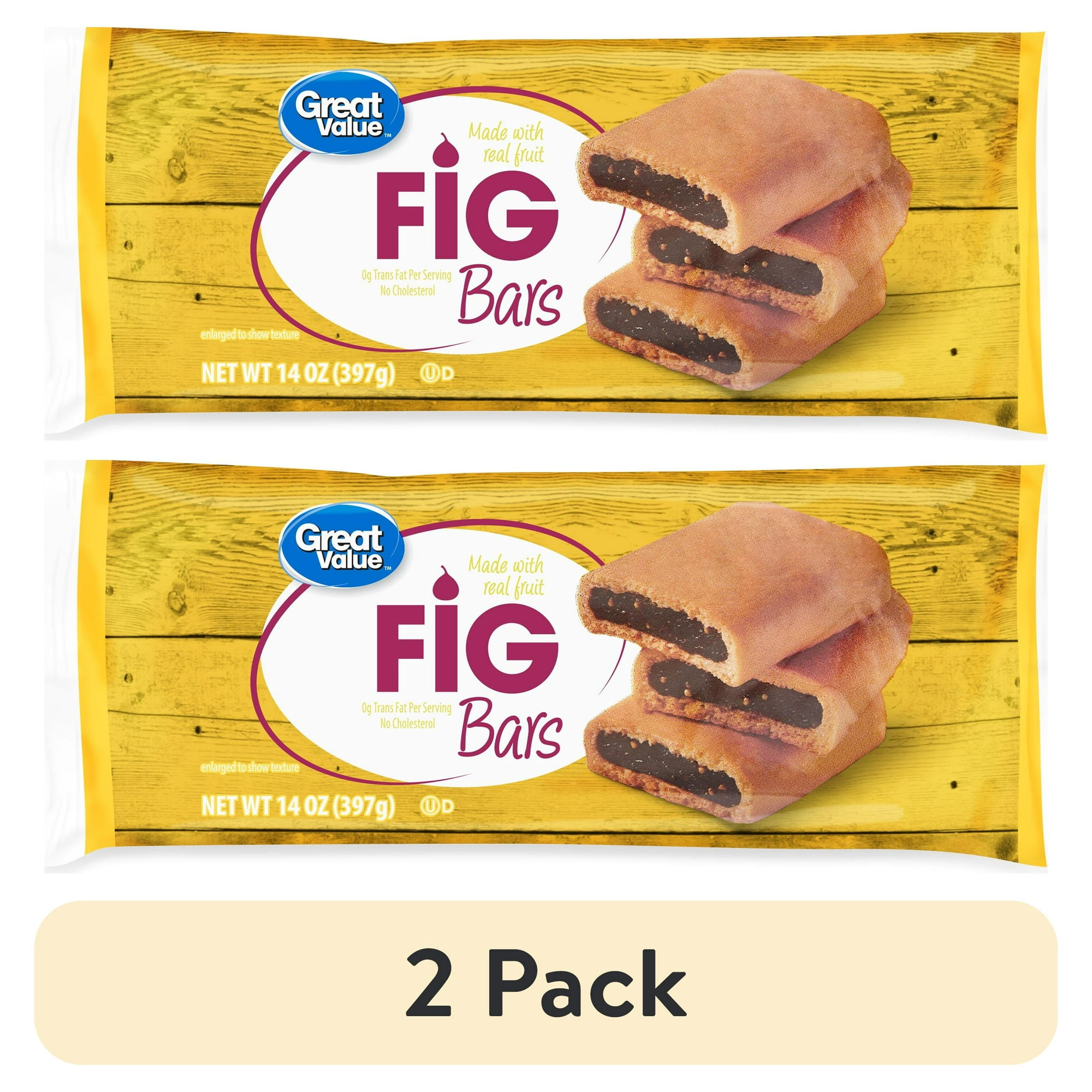 (2 pack) Great Value Fig Bars, 14 oz