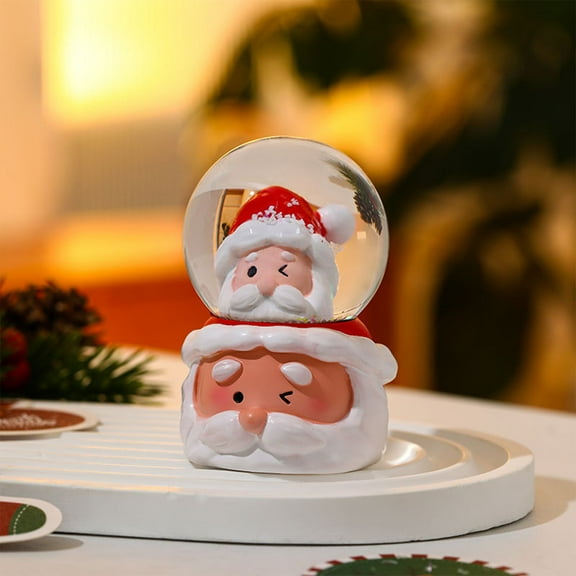 Christmas Table Decor Santa Claus Snowglobes, Lighted Christmas Snow Globe Home Decor Christmas, Vintage Christmas Snow Globe