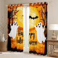 thumbnail image 2 of jejeloiu Happy Halloween Black Out Curtains,Cute Cartoon Ghost Curtains Pack of 2 (42x63 Each),Kawaii Pumpkin Lantern Bedroom Curtains For Boy Girl,Breathable Home Decor, 2 of 6