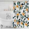 thumbnail image 2 of Burnt Orange Shower Curtain Set - Standard 72" x 72" Washable Bathtub Curtain with 12 Hooks, Spring Summer Botanical Watercolor Waterproof Fabric Stall Shower Curtains for Bathroom/Bathtub Décor, 2 of 6