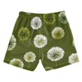 thumbnail image 2 of Kids' Beach Pants Comfortable Swim Trunks Green Dandelions Pattern Shorts for Pool Vacation and Lounge Wear 4T, 2 of 8