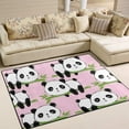 thumbnail image 2 of Coolnut Lightweight Soft Area Rugs, 80 x 58 inch（6'8" x 4'10"） Cute Pandas Bamboo Floor Mat for Kids Playing Room Hardwood Floor Living Room Nursery Rugs, 2 of 6