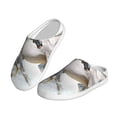 thumbnail image 2 of Xecao Running White Horses Print Cotton Slippers Fuzzy Warm Cozy Slippers Non Slip House Slippers For Indoor Outdoor Cotton Slippers House Slippers-35/36, 2 of 7