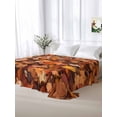 thumbnail image 6 of Twin Flat Sheet 66"x96", Maple Leaf Autumn Soft Lightweight Bedding Flat Sheets Only, Farmhouse Fall Botanical Leaves Brushed Microfiber Top Bed Sheet, Breathable StainResistant Bedsheets, 6 of 9
