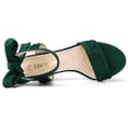 thumbnail image 4 of BLISSFUL STEP Women's Open Toe Back Ankle Tie Chunky Heel Sandals, 4 of 7