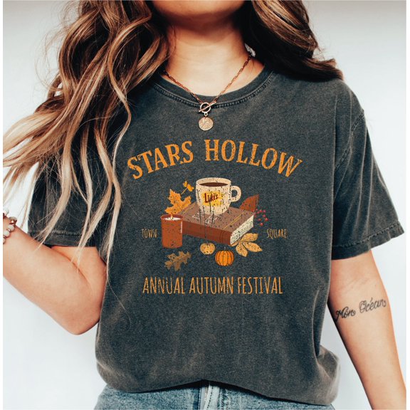 Stars Hollow Fall Shirt, Stars Hollow Autumn Festival Shirt, Vintage Style Stars Hollow Shirt, Luke's Diner Coffee Tee LS624