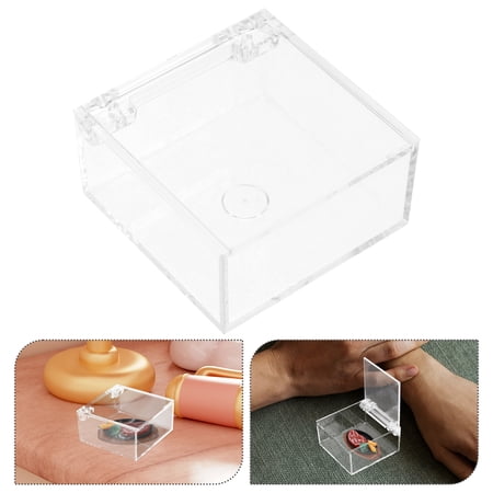 TABLZONE Clear Acrylic Storage Box for Home and Office  Multipurpose Display Case for Small Items and Accessories
