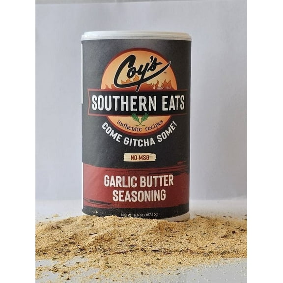 Coy's Southern Eats Garlic Butter Seasoning, Ketogenic, Mild, 6.6 oz