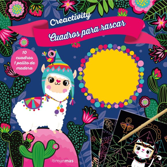 Creactivity. Cuadros para rascar. Animalitos Blanco