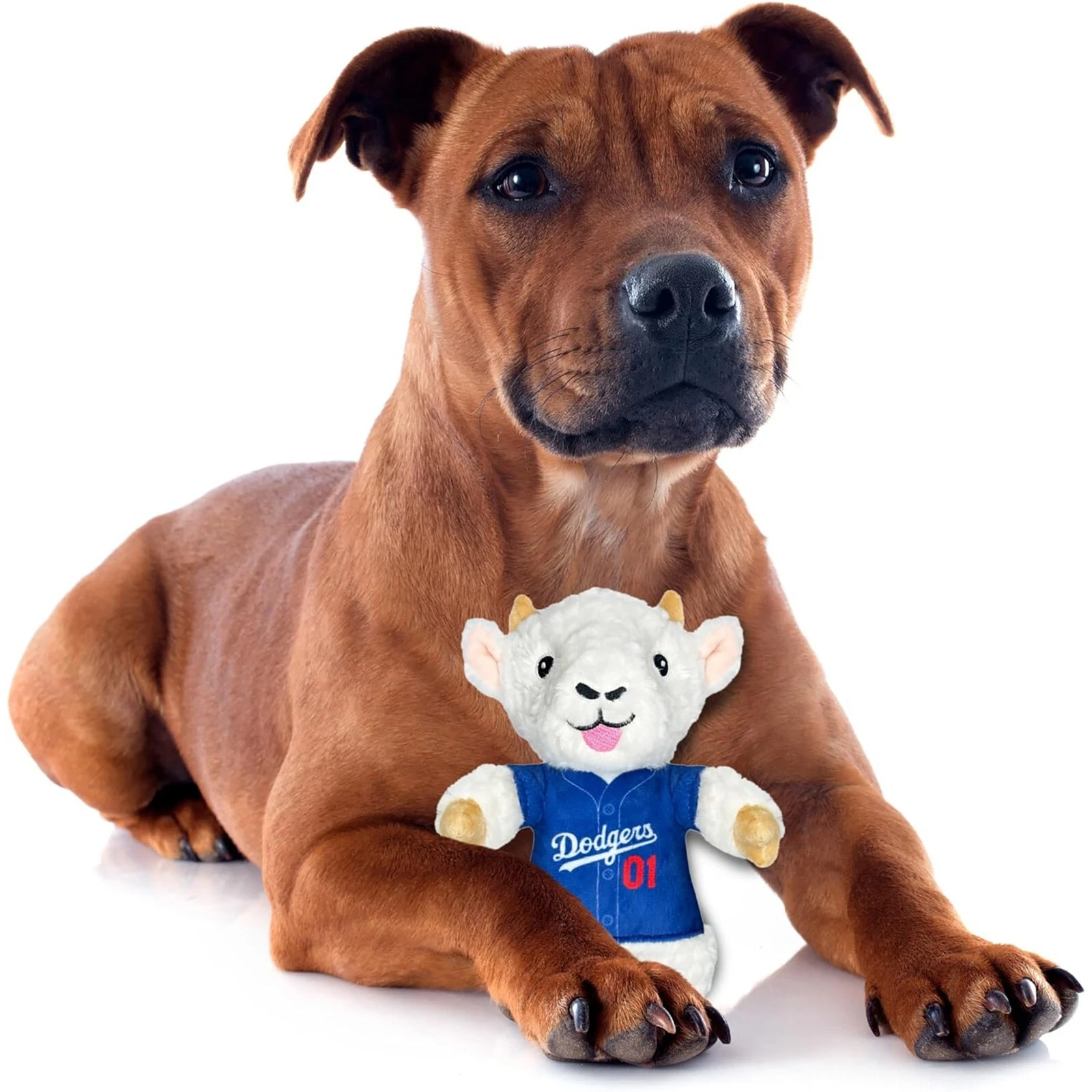 Pets First MLB Goat Plush Toy for Dogs & Cats Squeaky Dog Toy with Squeaker