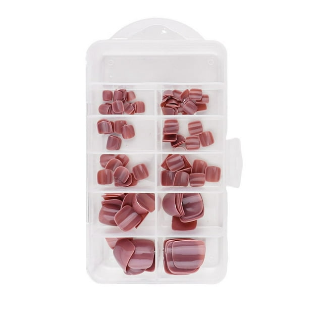 120Pcs/Box Multicolored Short Press-on Toenails Solid Color Gel Fake Toenails Full Cover Wearable False Toenail Manicure Accessor