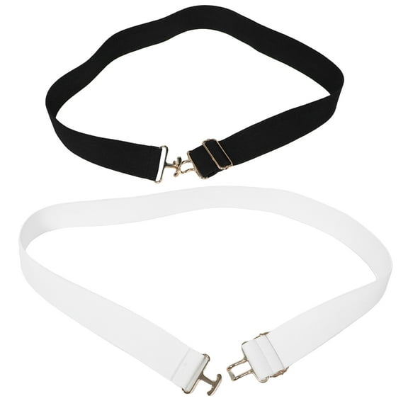 WORGEOUS  2 Pcs Denim Tie Girls Belt Elastic Shark Buckle Men and Women