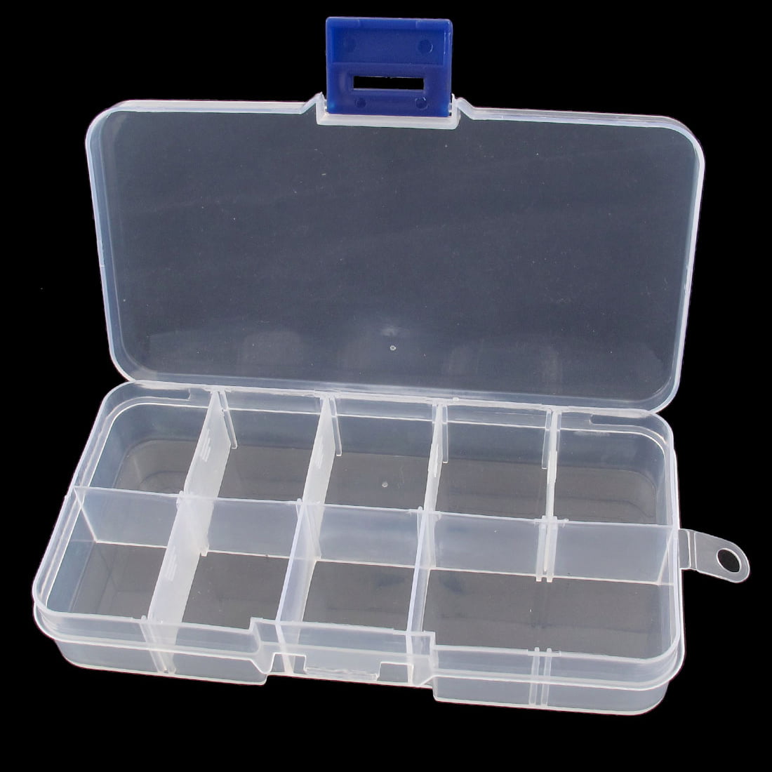Clear Plastic 9 Compartments Screws Electronic Parts Storage Box Case 
