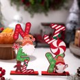 thumbnail image 2 of Farfi Wooden Christmas Ornament Desktop Faceless Gnome Gingerbread Man Decoration Xmas Noel Joy Centerpiece for Home Mantel Dining Table(Type A), 2 of 13