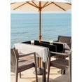 thumbnail image 2 of Outdoor Tablecloth with Umbrella Hole and Zipper, Black Vintage Square Table Cloth 54x54 Inch Waterproof Tablecloth, Geometric Stripes Simple Lines Picnic Table Cover for Patio Camping, 2 of 7