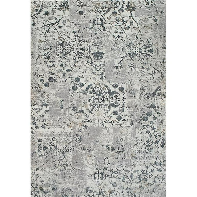 Dynamic Rugs QU2825010190 2 ft. 2 in. x 7 ft.7 in. Quartz 25010 Rectangle Traditional Rug - 190 Light Grey