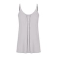 thumbnail image 5 of Women's Push Up Padded Camisole Tank Top Solid Color Round Neck Loose Fit Comfortable Stretch Summer Casual Wear | CSEONE,Gray L, 5 of 9