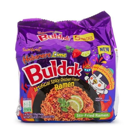 

5 packs Samyang Buldak flavor ramen 4.9oz (140g) per pack food instant noodle/product of Korea/carbo/2x/ Habanero Lime/ Curry/cream/original/kim/ tomato/cheese pink buldakramen