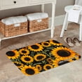 thumbnail image 2 of FJPT Non Slip Flannel Floor Mat Kitchen Mat Sunflower Pattern For Bathroom Kitchen Bedroom Decor 31.5x19.7 inch, 2 of 5