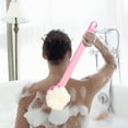 thumbnail image 4 of Cepillo De Baño Cepillo de baño de doble cara con mango largo y cerdas suaves para exfoliar la espalda en la ducha (rosa,1 pieza) Rkxzt, 4 of 9
