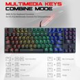 thumbnail image 4 of de juego mecánico de luz RGB 89- cableado con Interruptor marrón Baoblaze teclado mecánico para juegos, 4 of 8