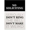 thumbnail image 1 of No Soliciting Seriously Rustic Wood Wall Sign 8x12, 1 of 1