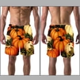 thumbnail image 3 of luoweisi Men's Beach Shorts Quick Dry Swim Trunks with Mesh Lining Thanksgiving Pumpkin L, 3 of 5