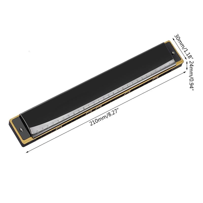 CEORPER Harmonica for Key of Polyphonic C 28 Hole with for Case for Professional Player