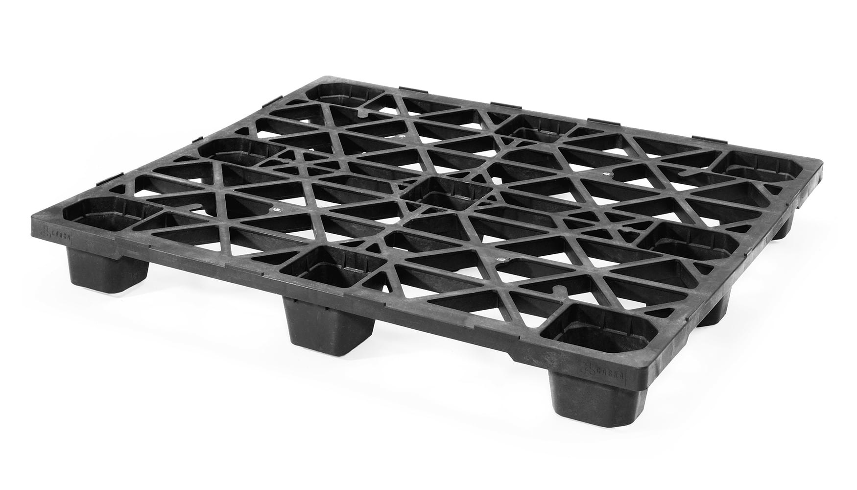 PARTNERS BRAND CPP330 Industrial Plastic Pallet,48"x40"x5 1/2",Black