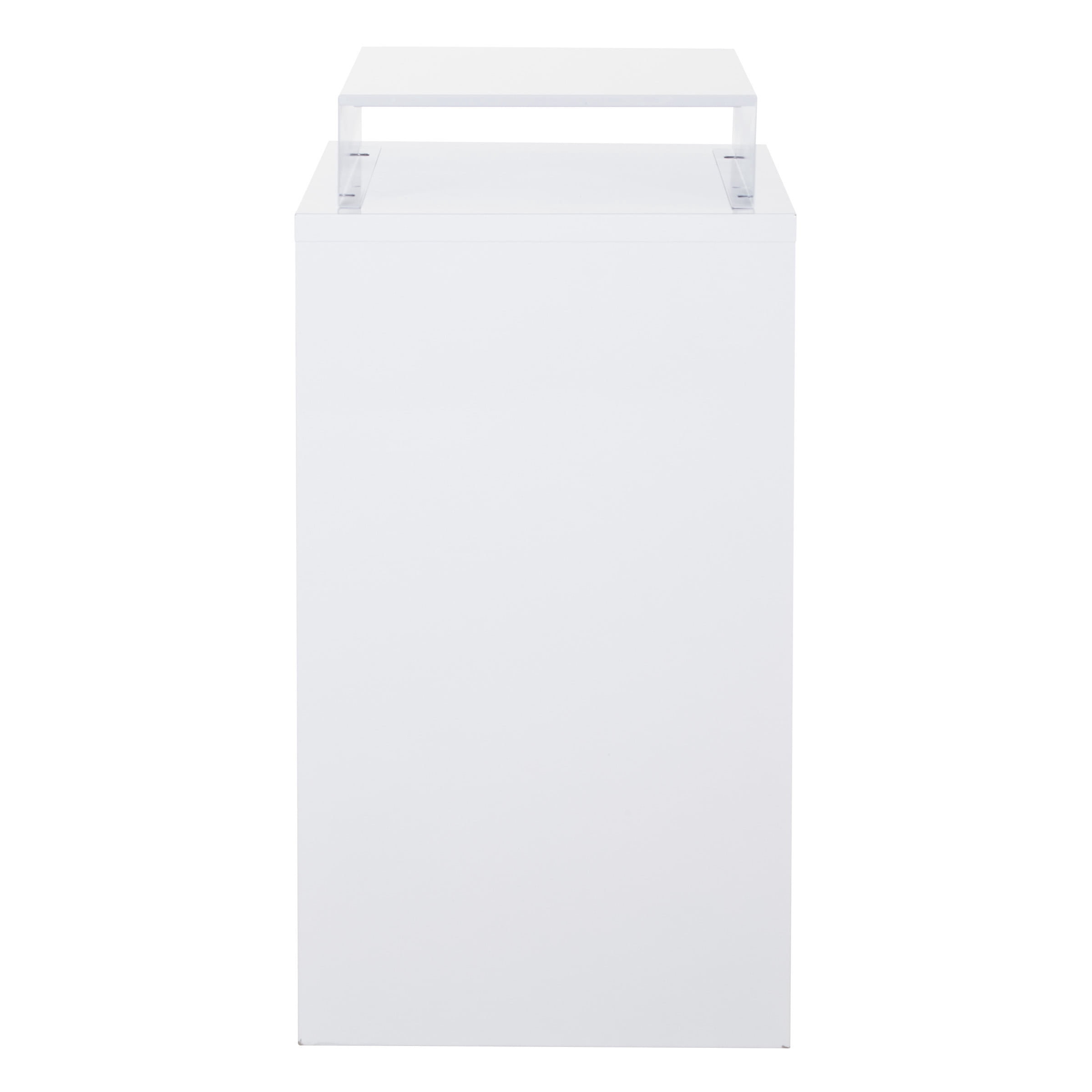 3 Drawer Locking Metal File Cabinet w/ Top Shelf in White