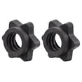 thumbnail image 1 of Uxcell M25 Collar de bloqueo antideslizante de plástico para tornillo de mancuerna, tuerca hexagonal para barra de pesas, paquete de 2, 1 of 5