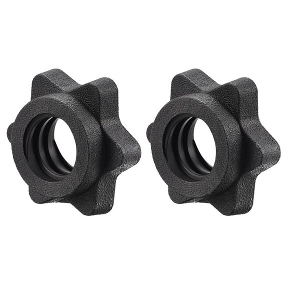 Uxcell M25 Plastic Anti-Slip Lock Screw Dumbbell Hex Nut for Barbell 2 Pack