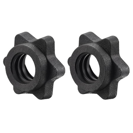 

Uxcell 25.4mm Plastic Anti-Slip Lock Collar Screw Dumbbell Hex Nut for Barbell 2 Pack