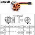 thumbnail image 3 of Sin escobillas 1000KV/1250KV/1450KV 2-4S Accesorios para aviones fija RC, 3 of 8