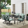 thumbnail image 2 of Crosley Furniture Kaplan 7 Piece Metal Outdoor Dining Set in Mist Green, 2 of 20