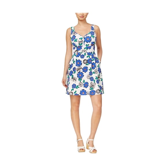 maison Jules Womens Flare Sundress, White, XX-Small