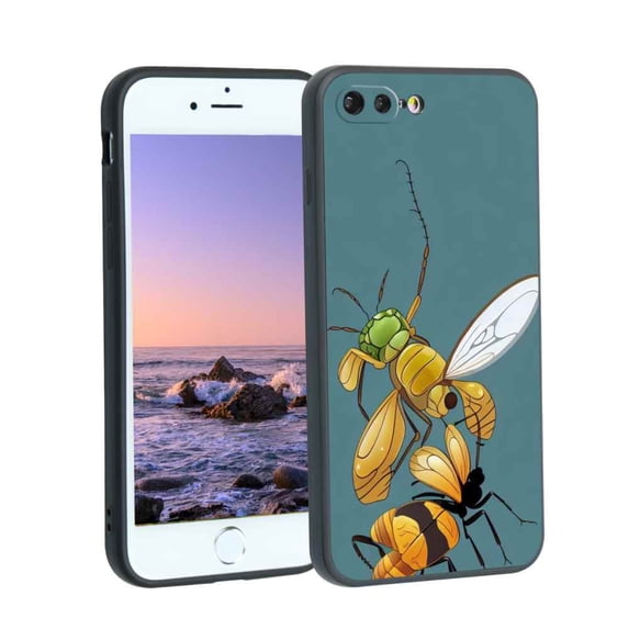 Bugs-Insects-42-63 Phone Case, Degined for iPhone 8 Plus Case Men Women, Flexible Silicone Shockproof Case for iPhone 8 Plus
