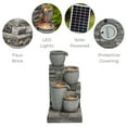 thumbnail image 4 of Teamson Home 30.7" 4-Tier Cascading Bowl Solar Powered Water Fountain for Outdoor Living Spaces, Gray, 4 of 13