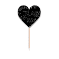 thumbnail image 1 of Black Checal Molecular Structure Illustration Toothpick Flags Heart Lable Cupcake Picks, 1 of 3
