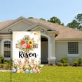 thumbnail image 2 of He Is Risen Easter Cross With Bunnies And Eggs Garden Flag For Home Outdoor Garden Yard Decor 12x18 Inch, 2 of 5
