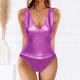 thumbnail image 3 of Gibobby Traje de baño sexy de una pieza Mono de mujer Chaleco sexy Cuello en V Sin mangas(Rosa caliente,CH), 3 of 4