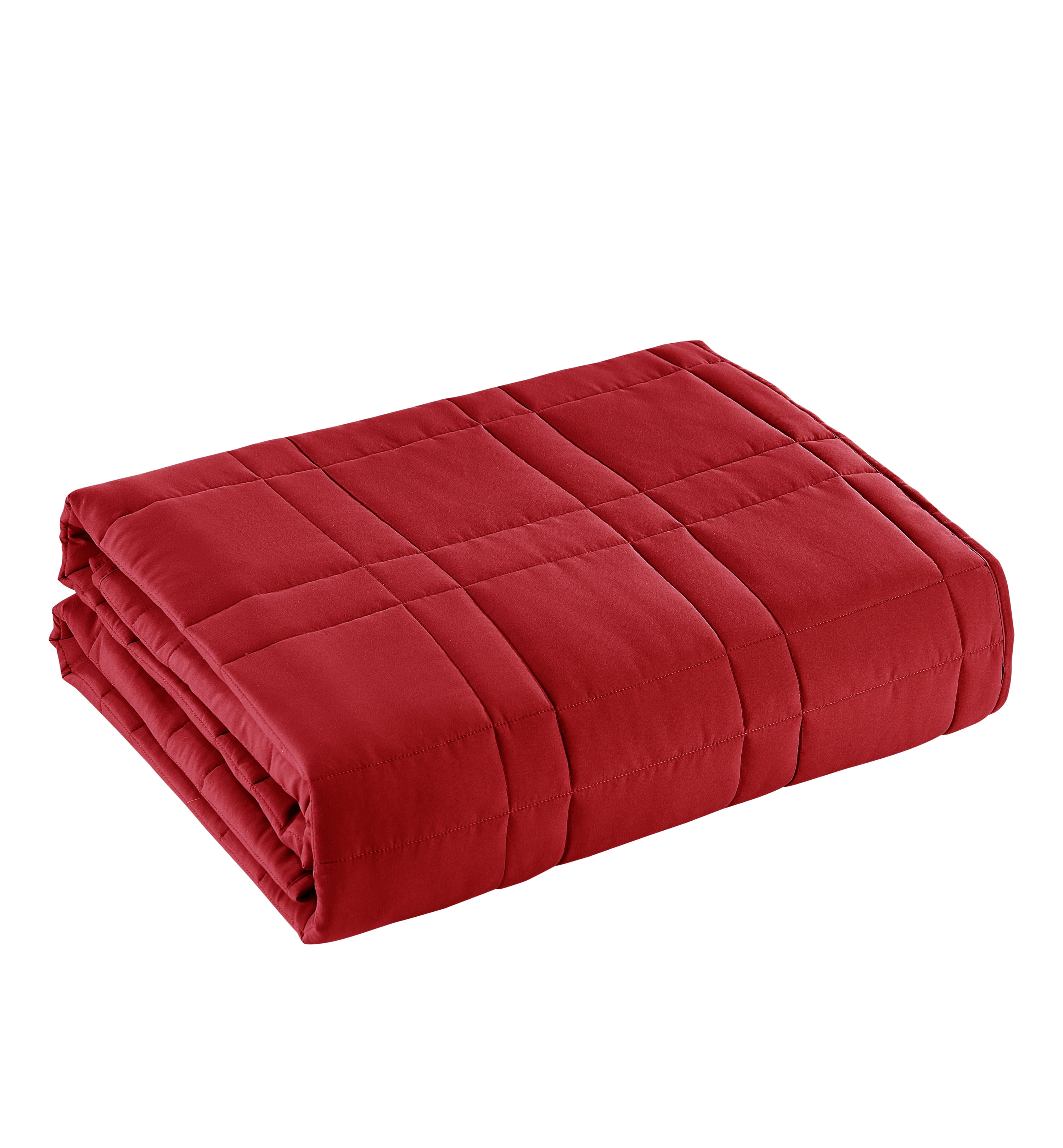 Mainstays Down Alternative Quilted TwinXL Bed Blanket in Deep Red