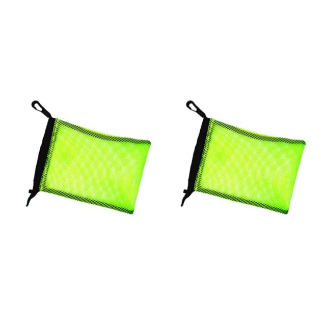 Decodeary Dive Swimming Drawstring Mesh Bag Storage Gear Diving Snorkel for Yellow 9 Inch x 6.5 Inch 2Set