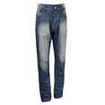 thumbnail image 1 of Moda para Hombre Pantalones con Agujeros Rasgados Y Flacos Pantalones Rectos Pantalones de Mezclilla de L Hugo Pantalones vaqueros, 1 of 9