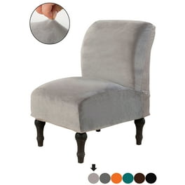 KBOOK Armless Accent Chair Cover Stretch Printed Slipper Chair Slipcover Furniture Protector White Walmart