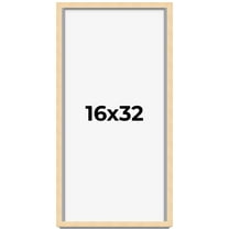 16x32 Frame Beige Real Wood Picture Frame Width 0.75 inches | Interior Frame Depth 0.5 inches |