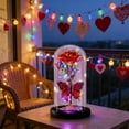 thumbnail image 1 of CaiYueKe LED Rose Night Light with Butterflies Glass Dome Preserved Flower Romantic Gift for Women Valentine's Day Birthday Christmas Home Decor, 1 of 8