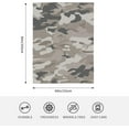 thumbnail image 4 of Khaki Camo Blanket 60" x 80" Abstract Hunter Army Gray Camouflage Super Soft Bedding Fleece Throw Blanket Luxury Bed Blanket Sofa Living Room Bedroom Warm Lightweight for Boys Girls, 4 of 5