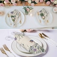 thumbnail image 3 of Spring Flowers Cloth Napkins, Vintage Floral Leaves Birds Farmhouse Plaid Washable and Reusable Dinner Napkins Set of 4, Table Napkin for Kitchen Party Birthday Wedding Hotel Housewarming 20"x20", 3 of 9