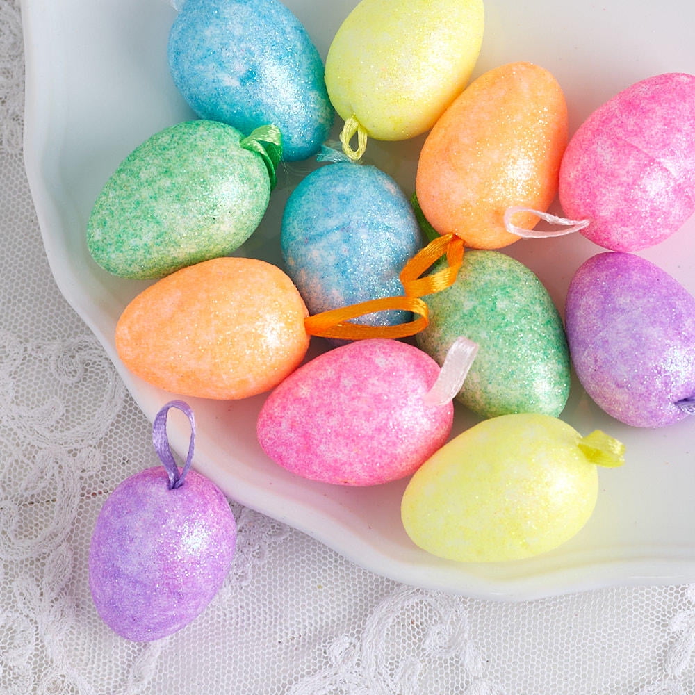 72 Artificial Assorted Colorful Pastel Easter Eggs
